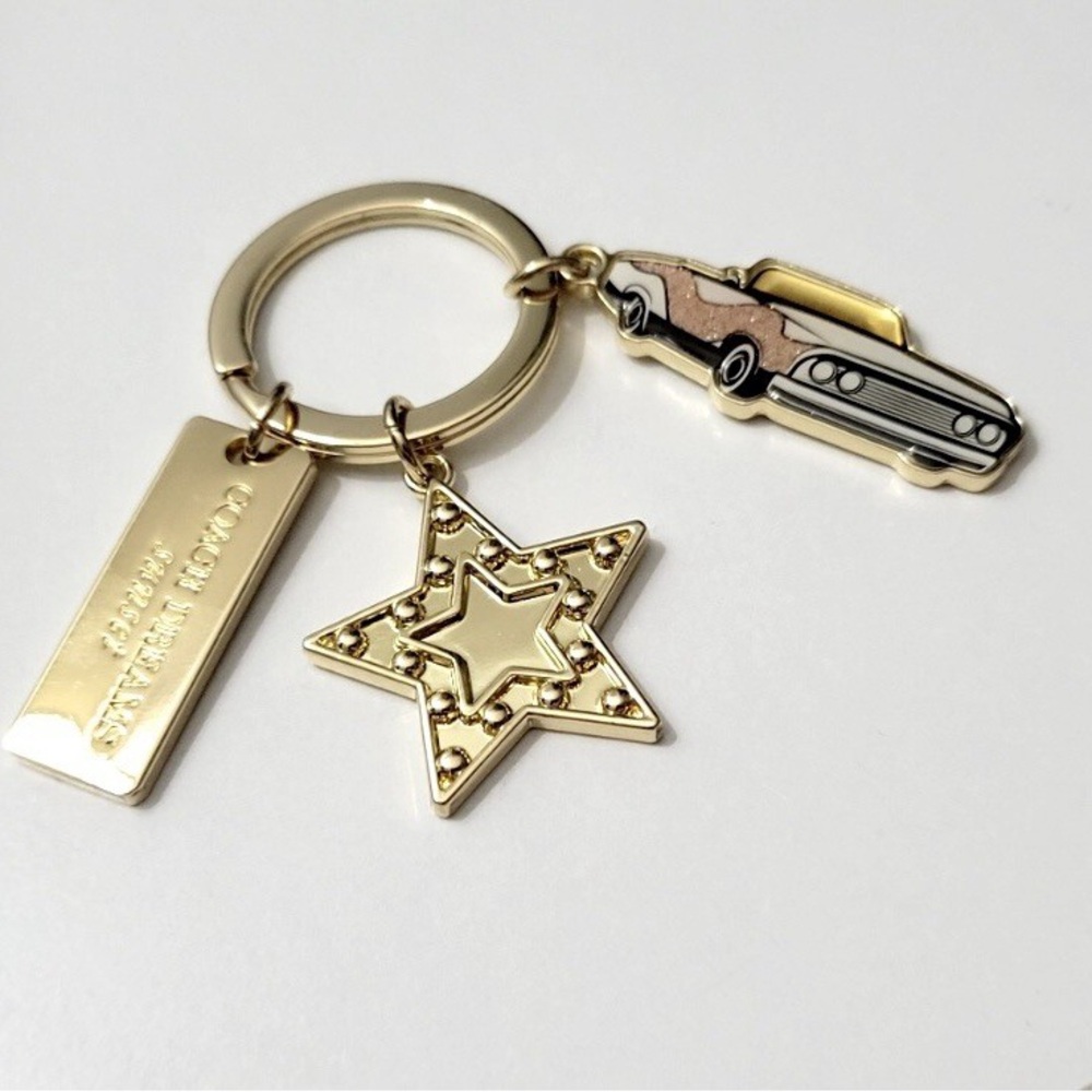 Coach Sunset Gold Star and Car Keychain